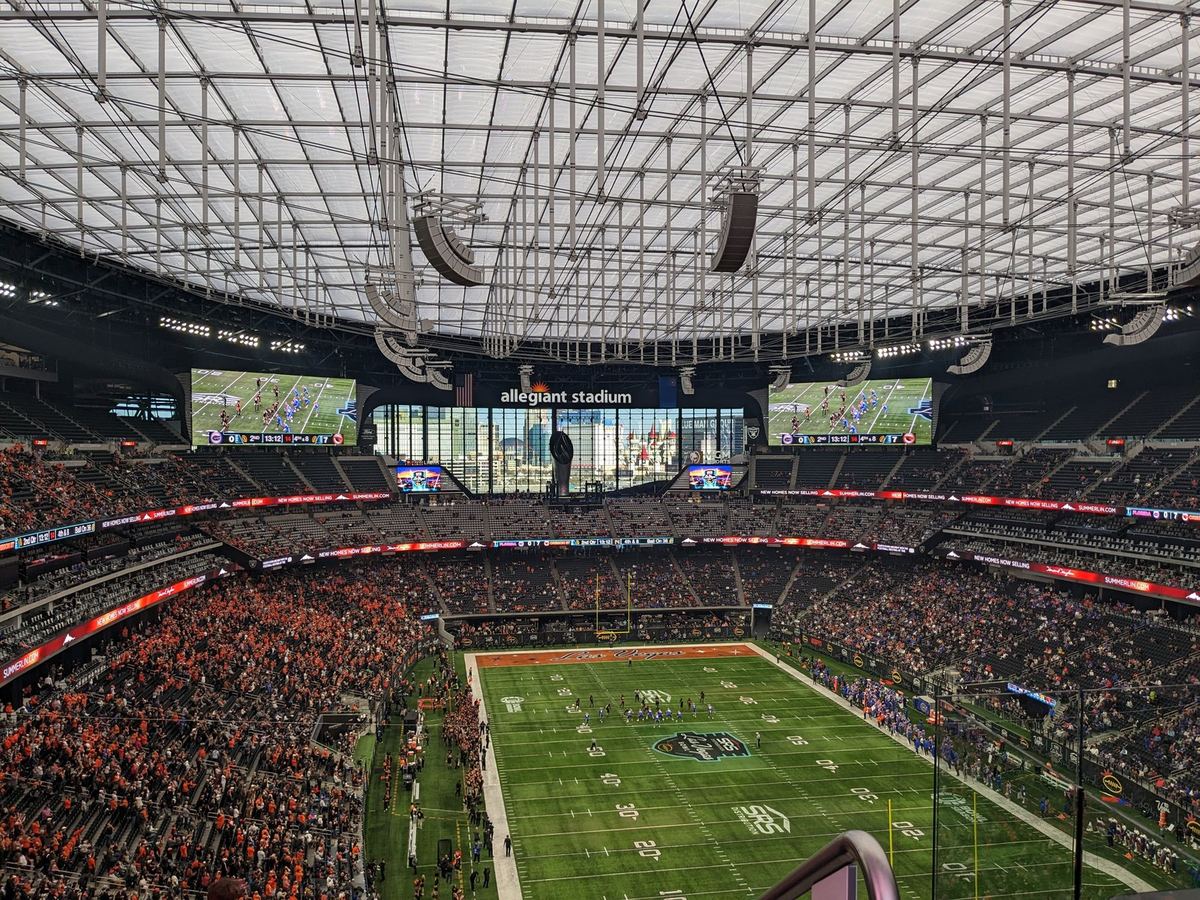 Allegiant Stadium in Las Vegas during a game