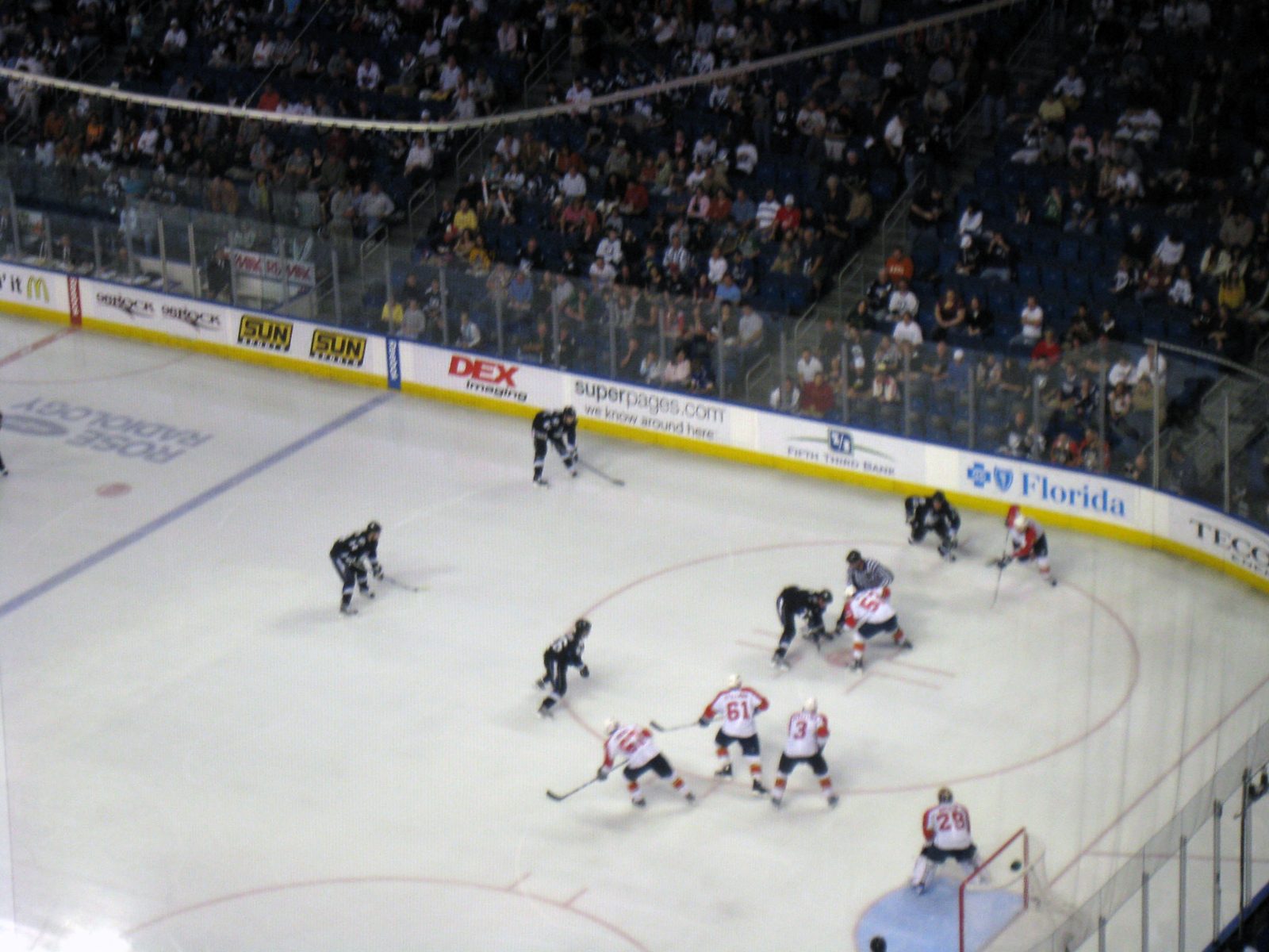 Tampa Bay Lightning game action at Benchmark International Arena in Tampa