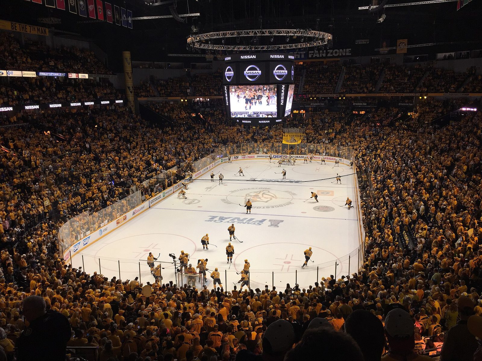 Inside Bridgestone Arena in Nashville, home of the Predators