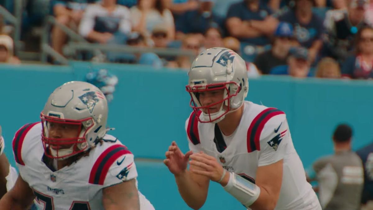 Drake Maye in action for the Patriots
