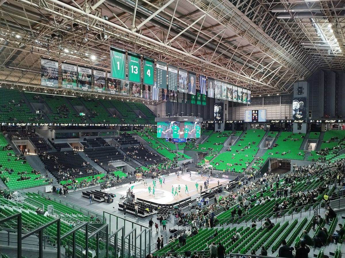 Inside the Telekom Center Athens, home of Panathinaikos Athens