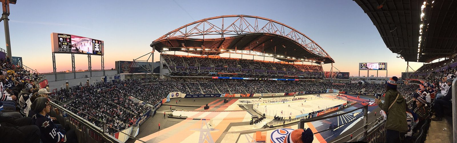 The outdoor rink at Princess Auto Stadium in Winnipeg during the 2016 NHL Heritage Classic