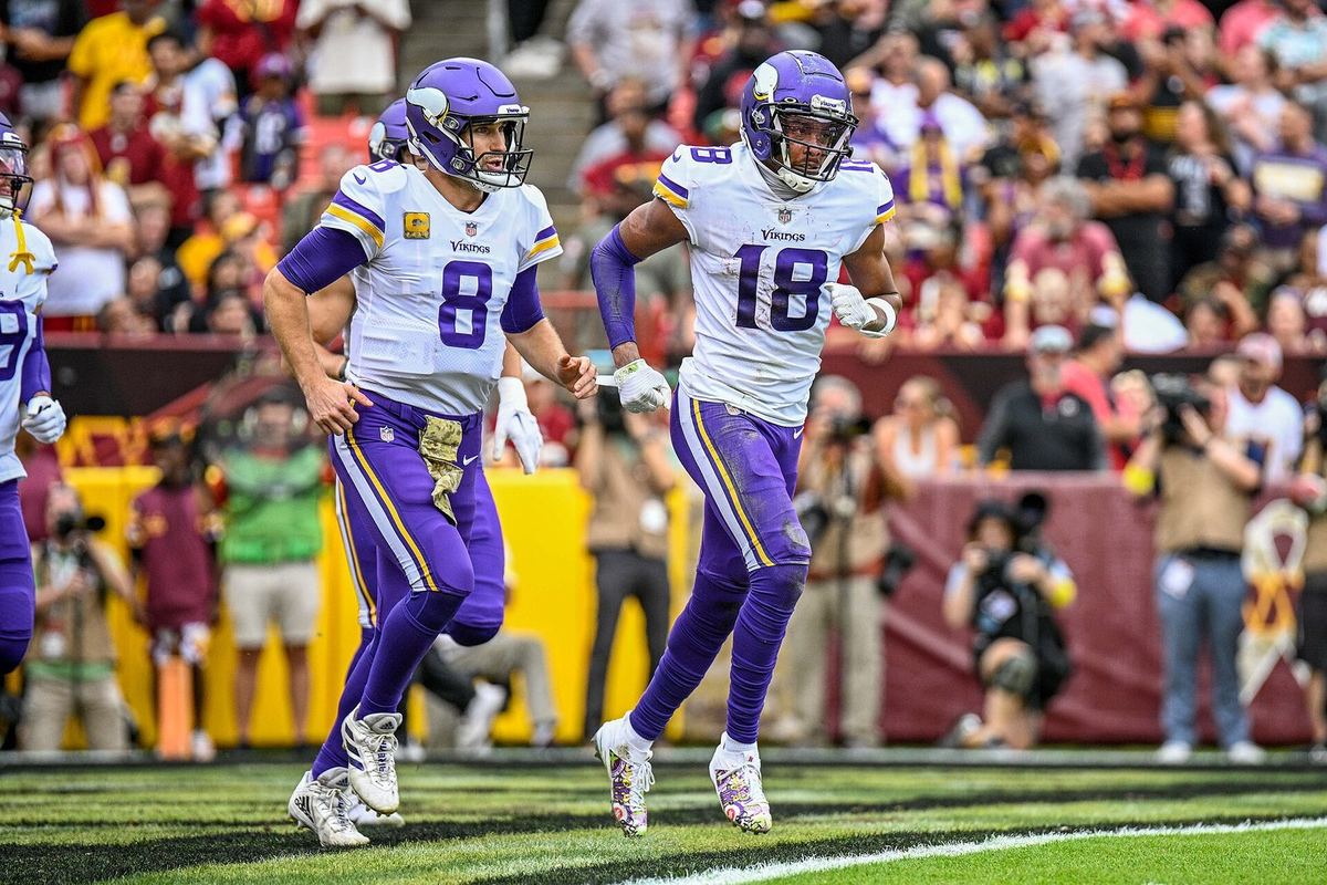 Justin Jefferson in action for the Vikings