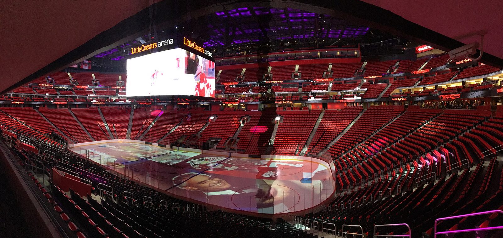 Inside Little Caesars Arena in Detroit, home of the Red Wings