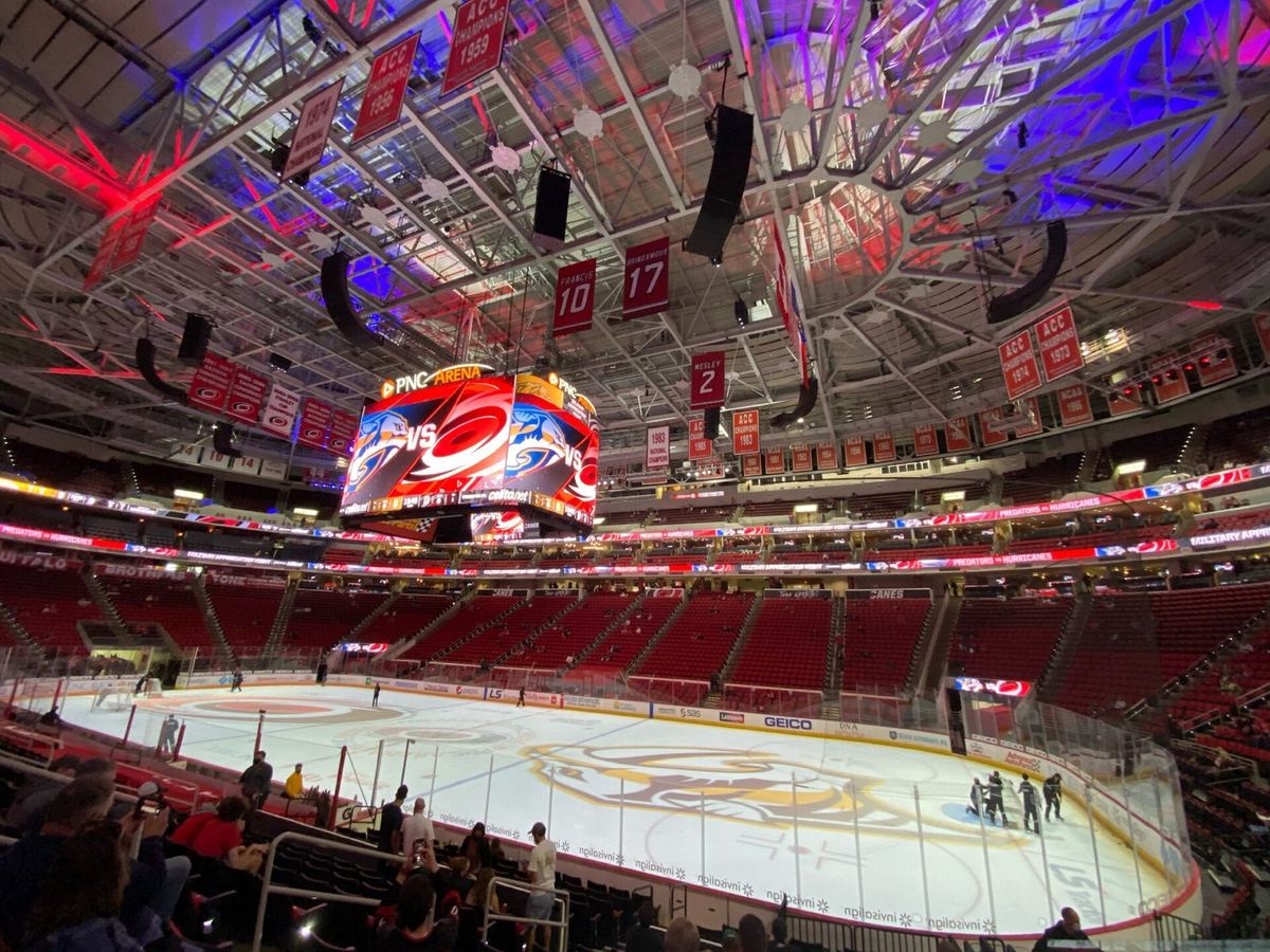 Inside Lenovo Center in Raleigh, home of the Hurricanes