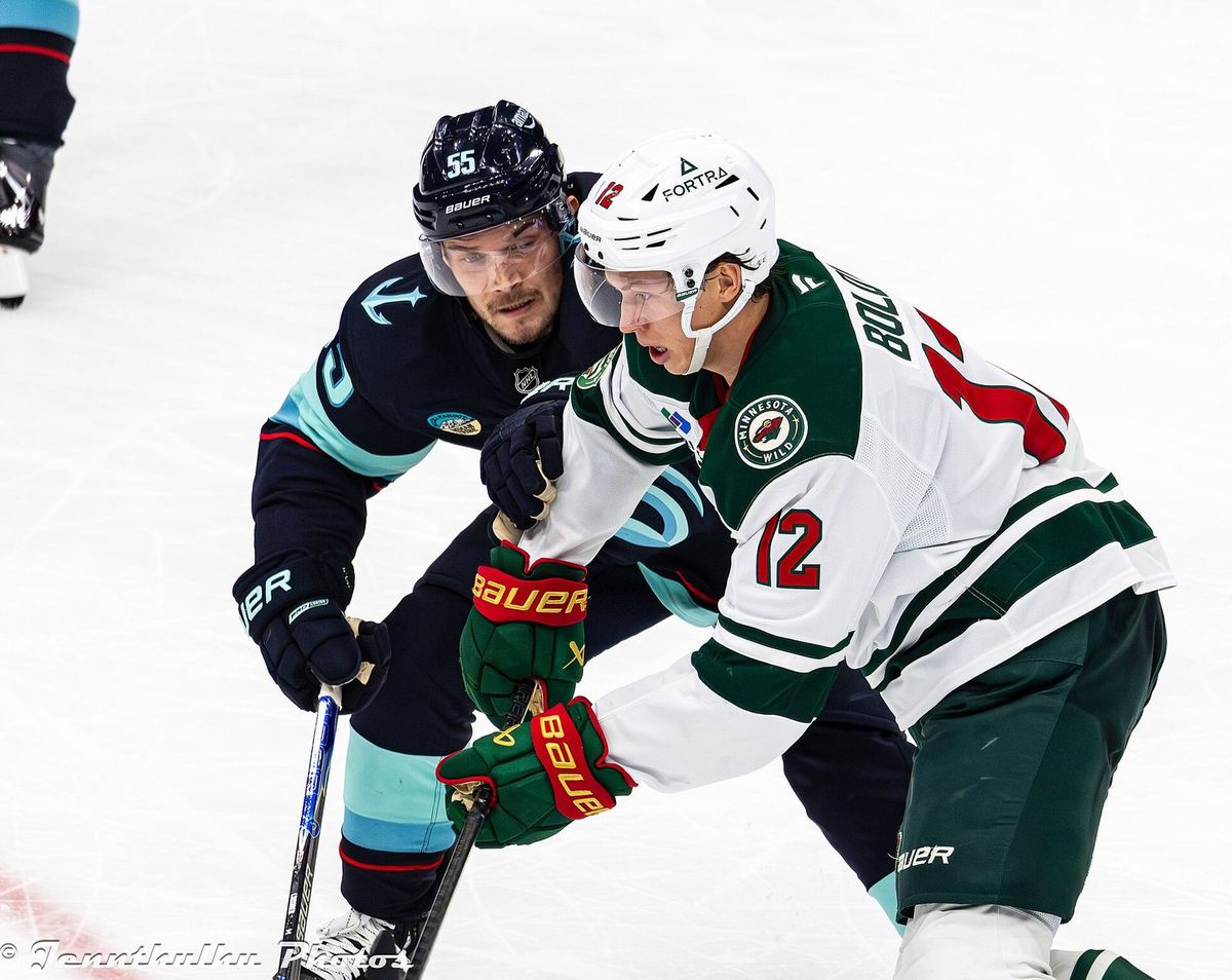 Matt Boldy in game action