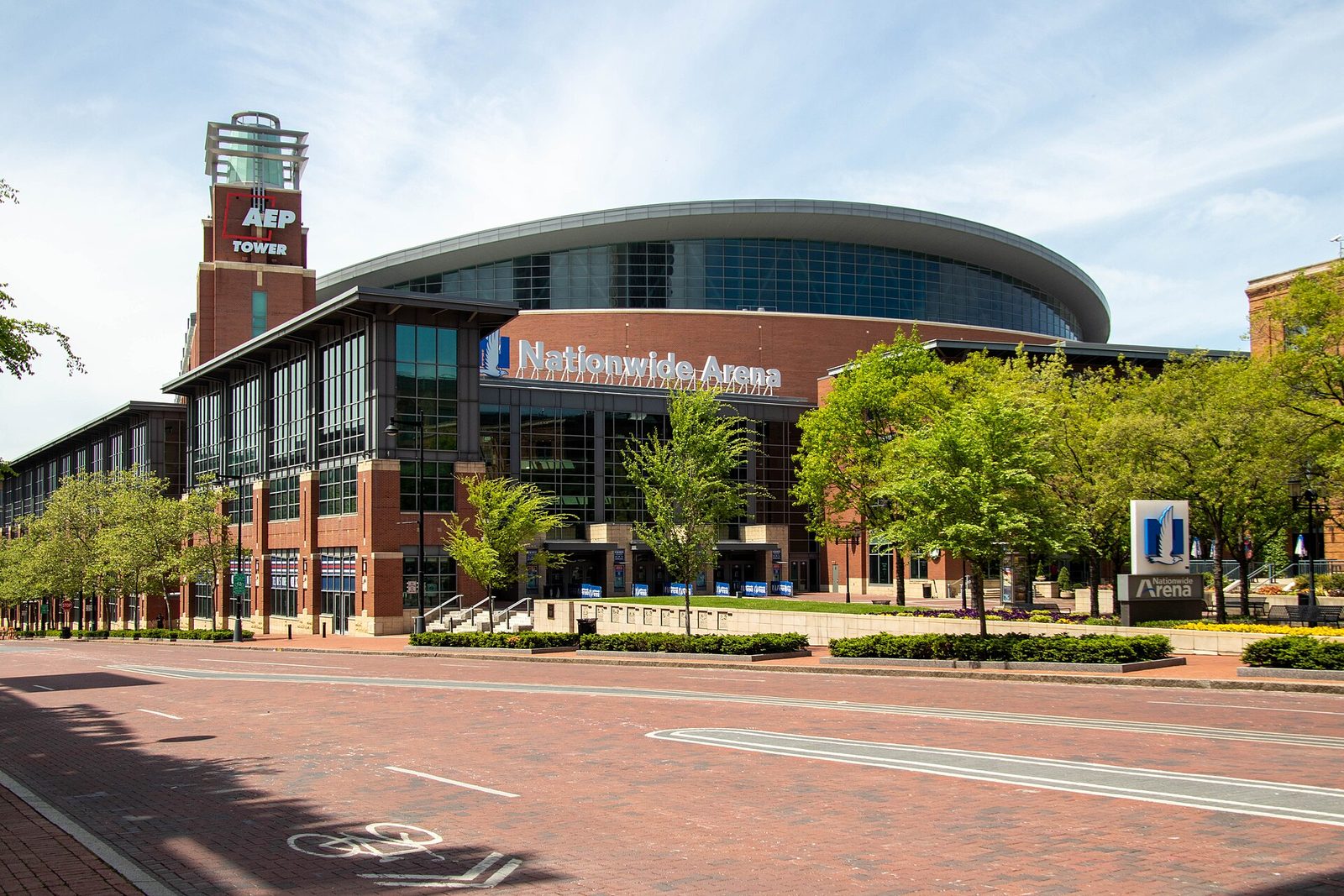 Nationwide Arena in Columbus, home of the Blue Jackets