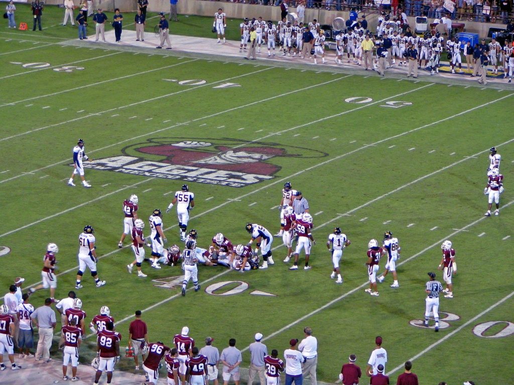 New Mexico State Aggies in action at Aggie Memorial Stadium