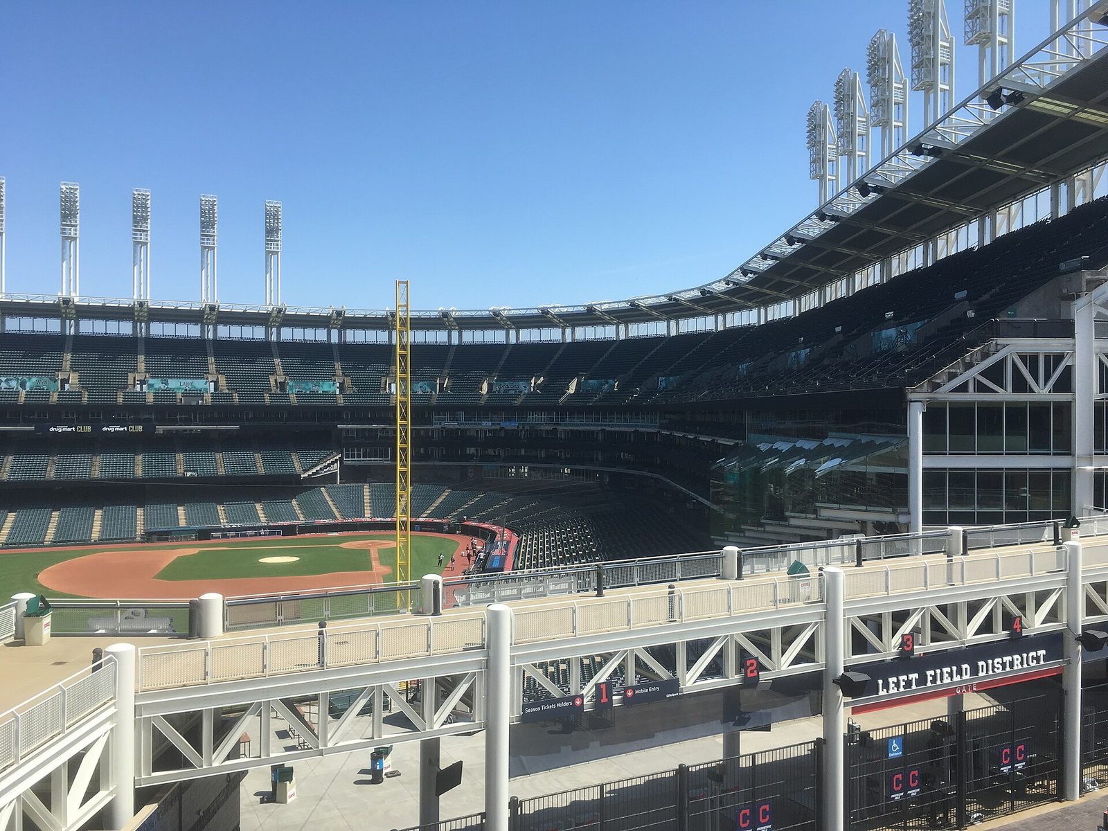 Progressive Field in Cleveland, home of the Guardians