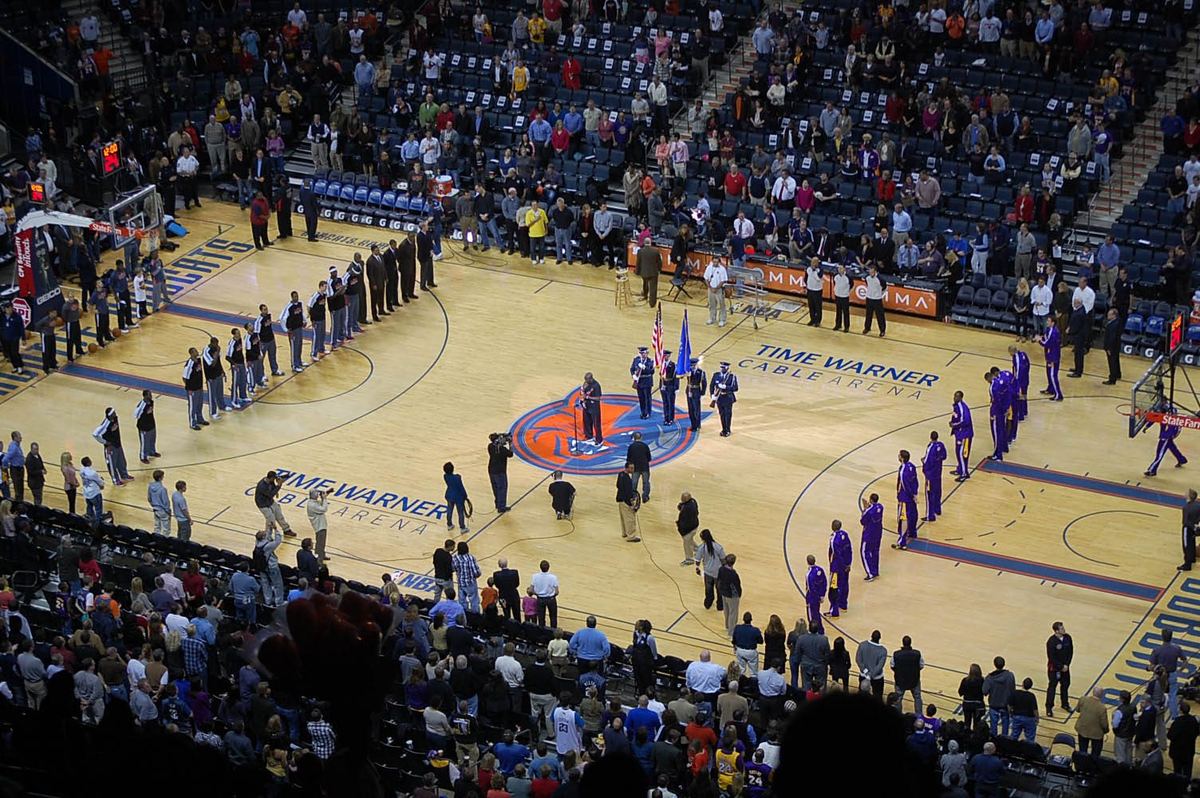 Spectrum Center interior during a Charlotte game