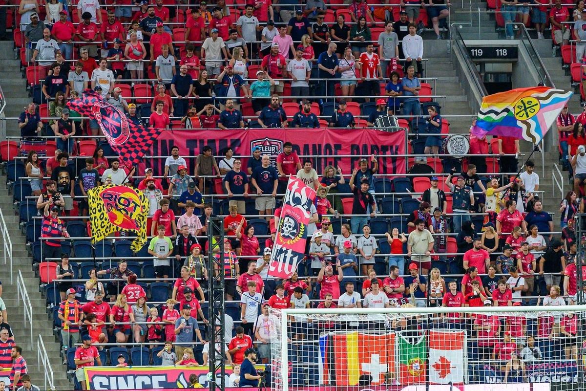 St. Louis CITY SC supporters at Energizer Park