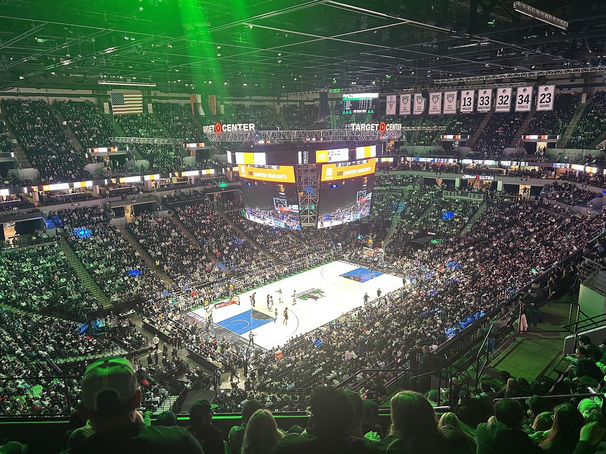 Target Center in Minneapolis during a Minnesota Timberwolves game