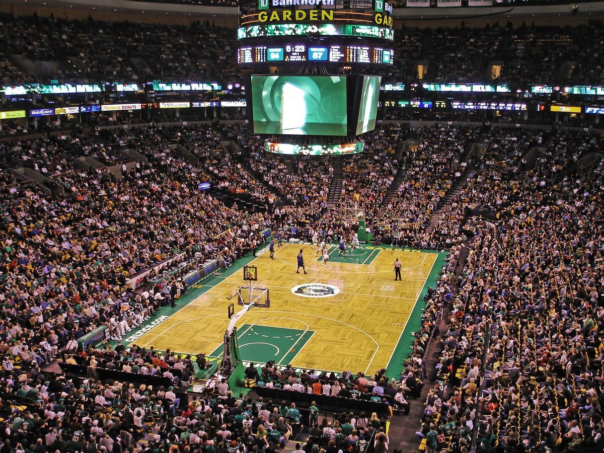 TD Garden interior during a Boston Celtics game