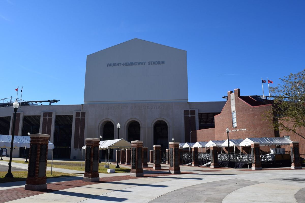Vaught-Hemingway Stadium in Oxford, home of Ole Miss