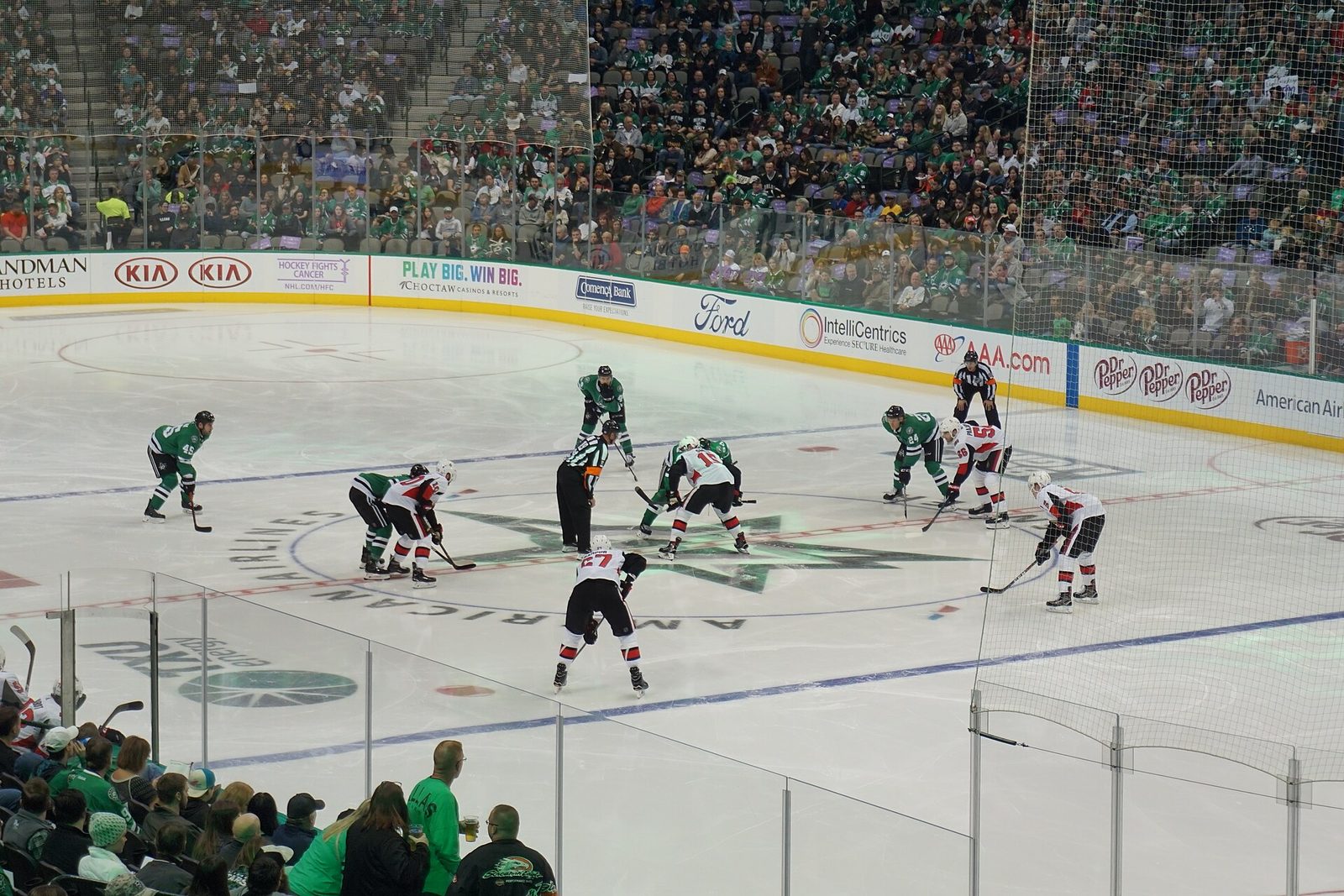 American Airlines Center interior during a Dallas Stars game