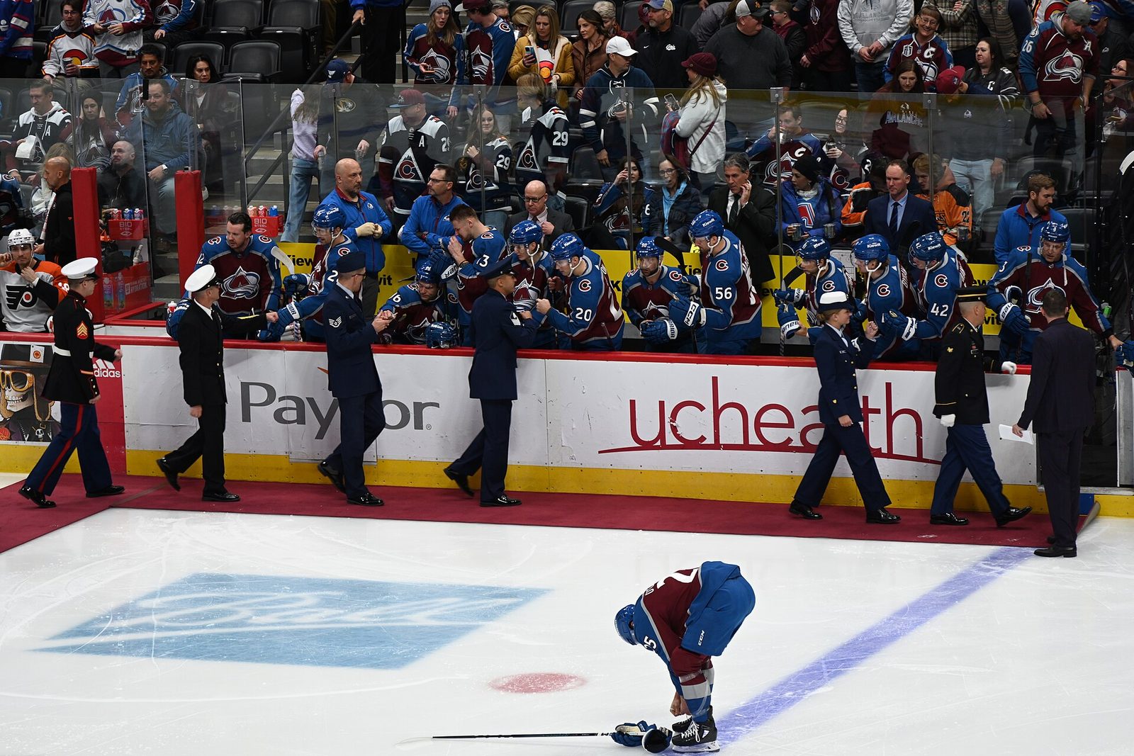 Ball Arena interior during a Colorado Avalanche game
