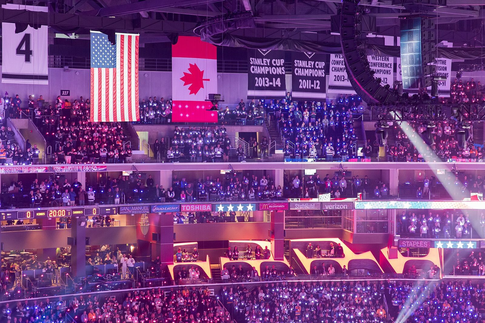 Crypto.com Arena interior during a Los Angeles Kings game