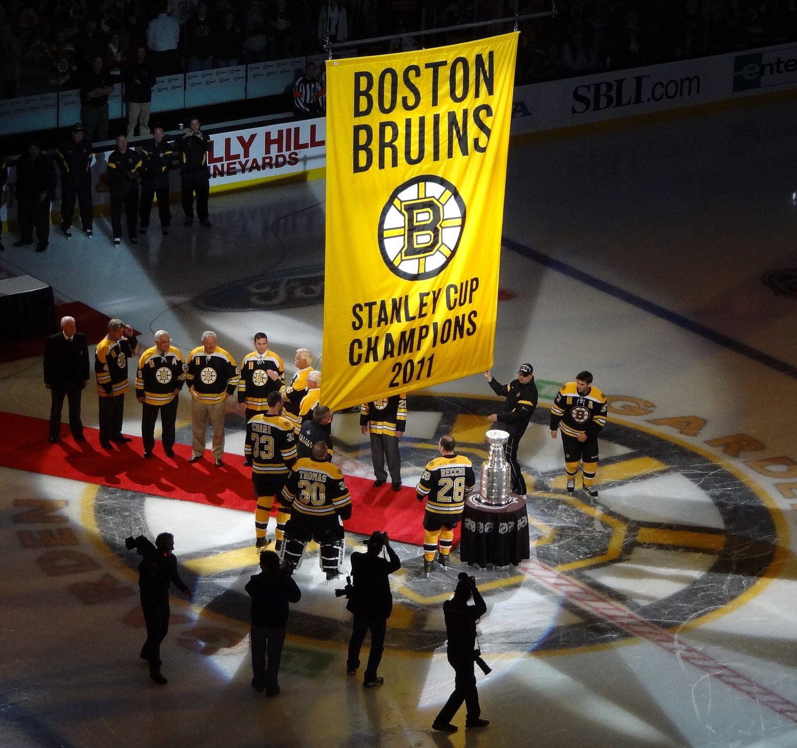 TD Garden interior during a Boston Bruins game