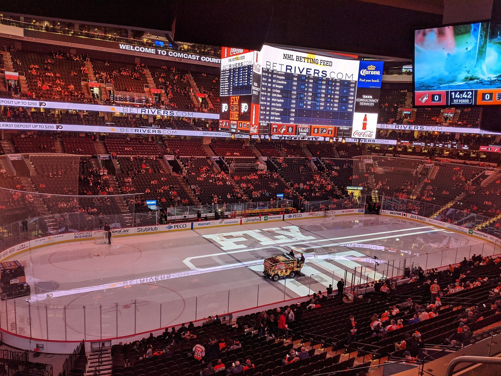 The Flyers' arena in Philadelphia (Wells Fargo Center)